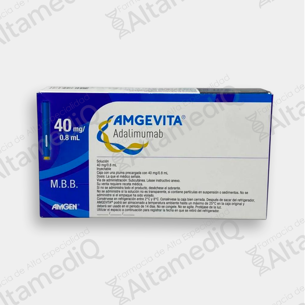 Amgevita (Adalimumab) 40 mg / 0.8 mL Solución Inyectable - Caja con 1 Pluma Precargada (Autoinyector SureClick)