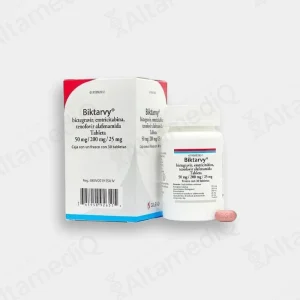 rasco de Biktarvy (Bictegravir, Emtricitabina, Tenofovir) 50/200/25 mg, 30 tabletas de Gilead. Farmacia de Alta Especialidad AltamediQ.