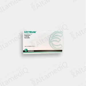Caja de medicamento de alta especialidad Lectrum Leuprorelina 11.25 mg suspensión inyectable Eriomex. Farmacia de Alta Especialidad AltamediQ.
