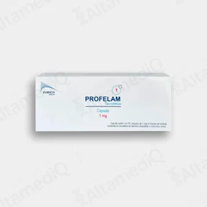 Caja de medicamento de alta especialidad Profelam Tacrolimus 1 mg con 50 cápsulas Zurich. Farmacia de Alta Especialidad AltamediQ.