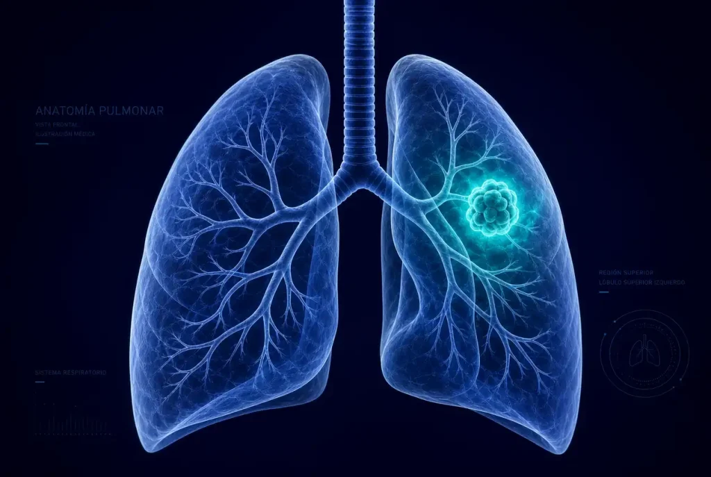 Guía completa de cáncer de pulmón en México — tipos, síntomas, tratamientos con Keytruda, Tagrisso e Imfinzi disponibles en AltamediQ