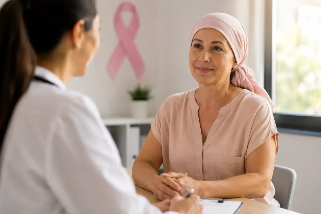 Guía completa de cáncer de mama en México — subtipos, estadios, tratamientos con Herceptin, Ibrance y Kadcyla disponibles en AltamediQ