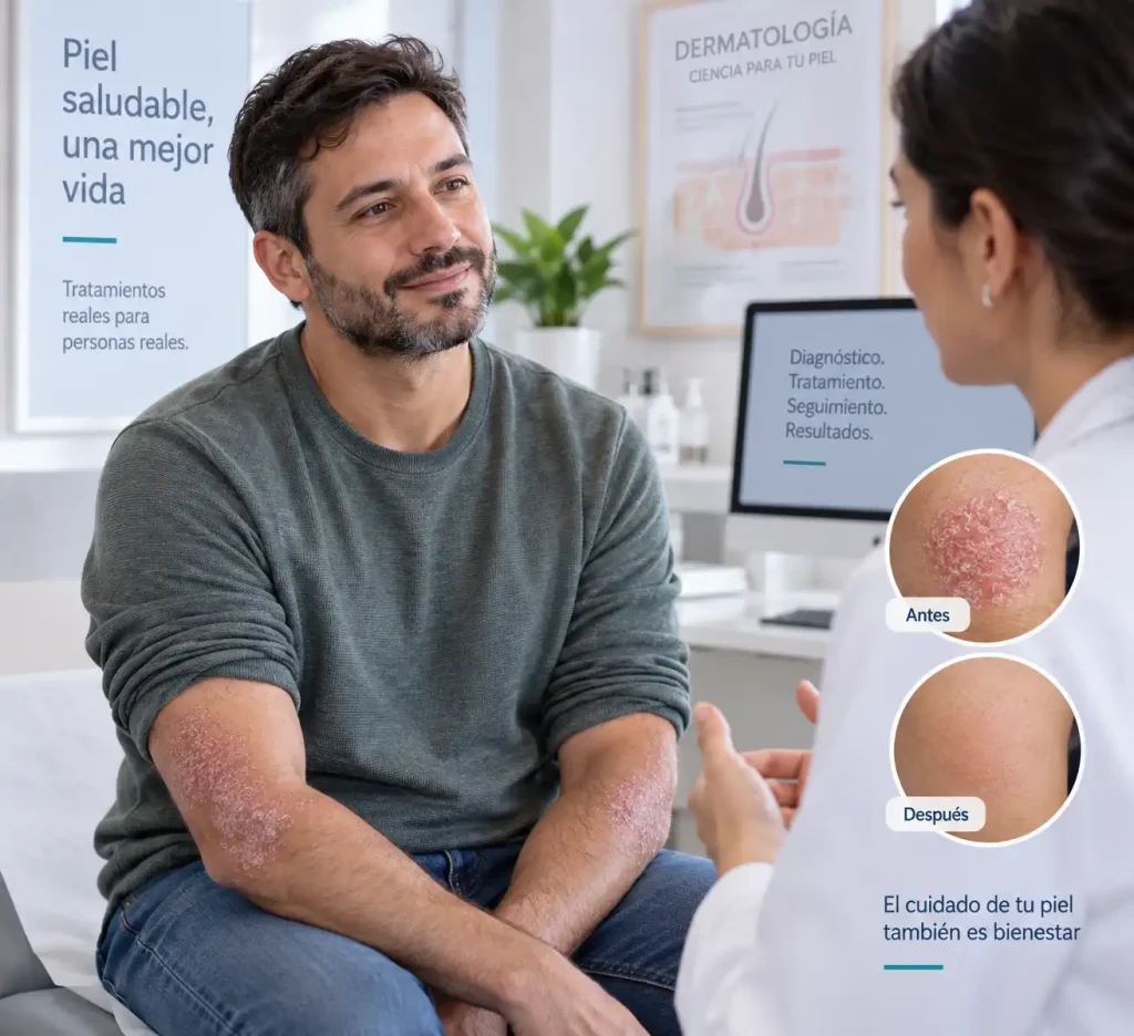 Guía completa de psoriasis en México — tipos, gravedad y tratamientos biológicos disponibles en 2026
